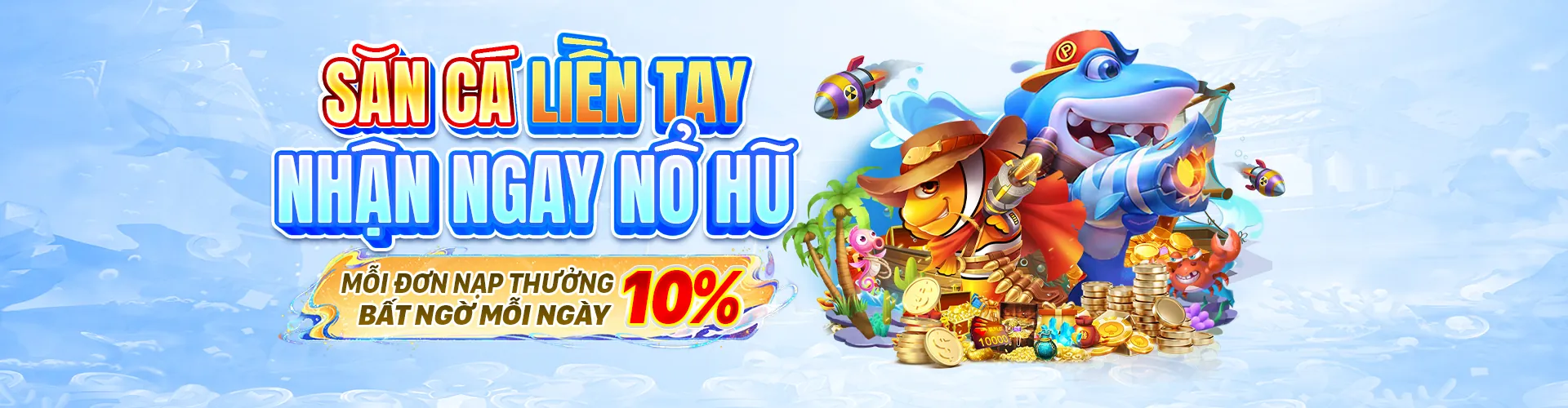 Hình ảnh game bắn cá Wyn88 với đại dương sống động và cá vàng